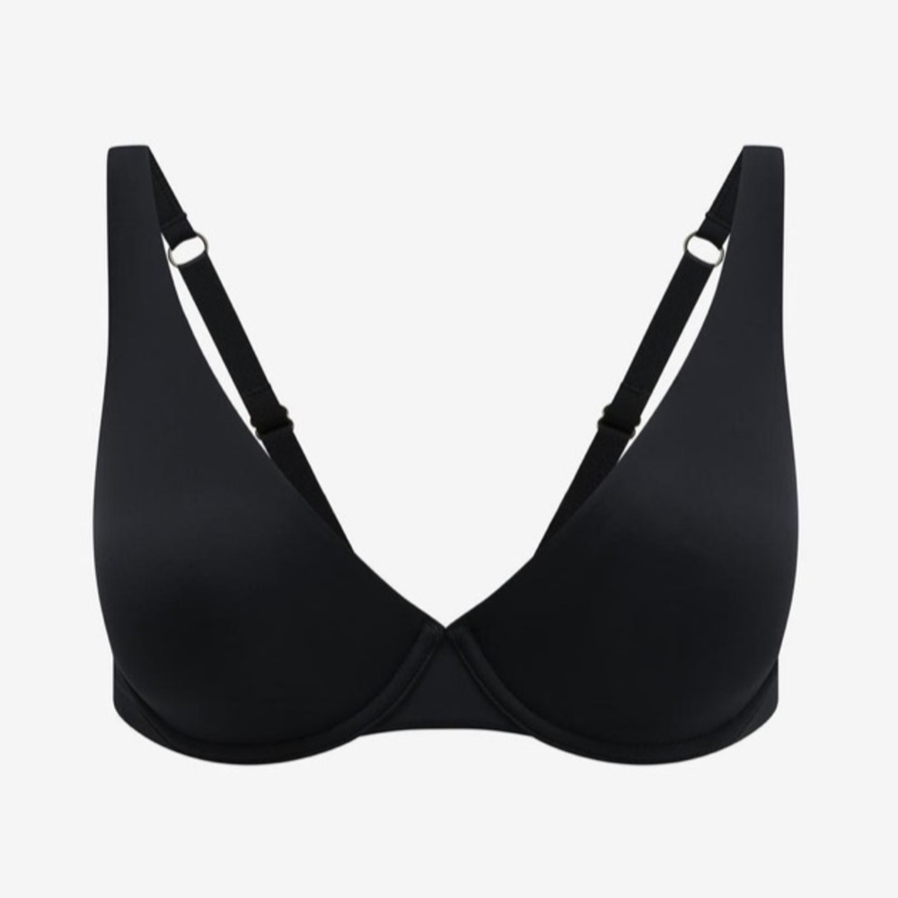 $74 THIRDLOVE Black Underwire SECOND SKIN Unpadded Bra Sz 36 E
